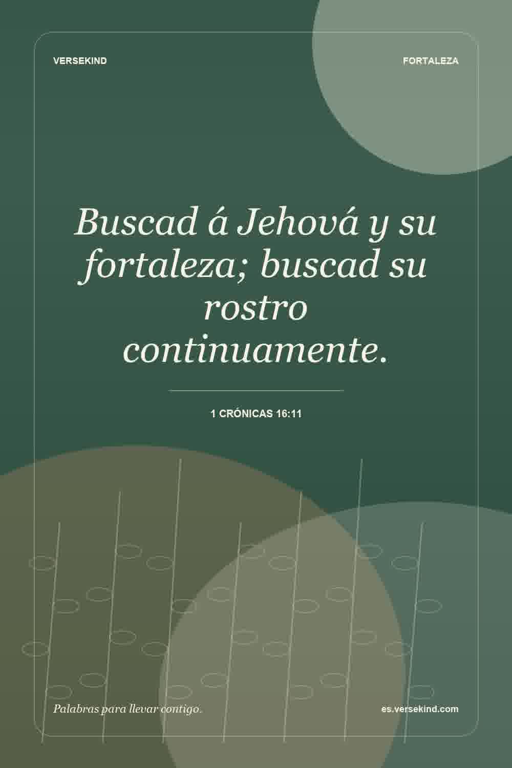 Buscad á Jehová y su fortaleza; buscad su rostro continuamente. — 1 Crónicas 16:11