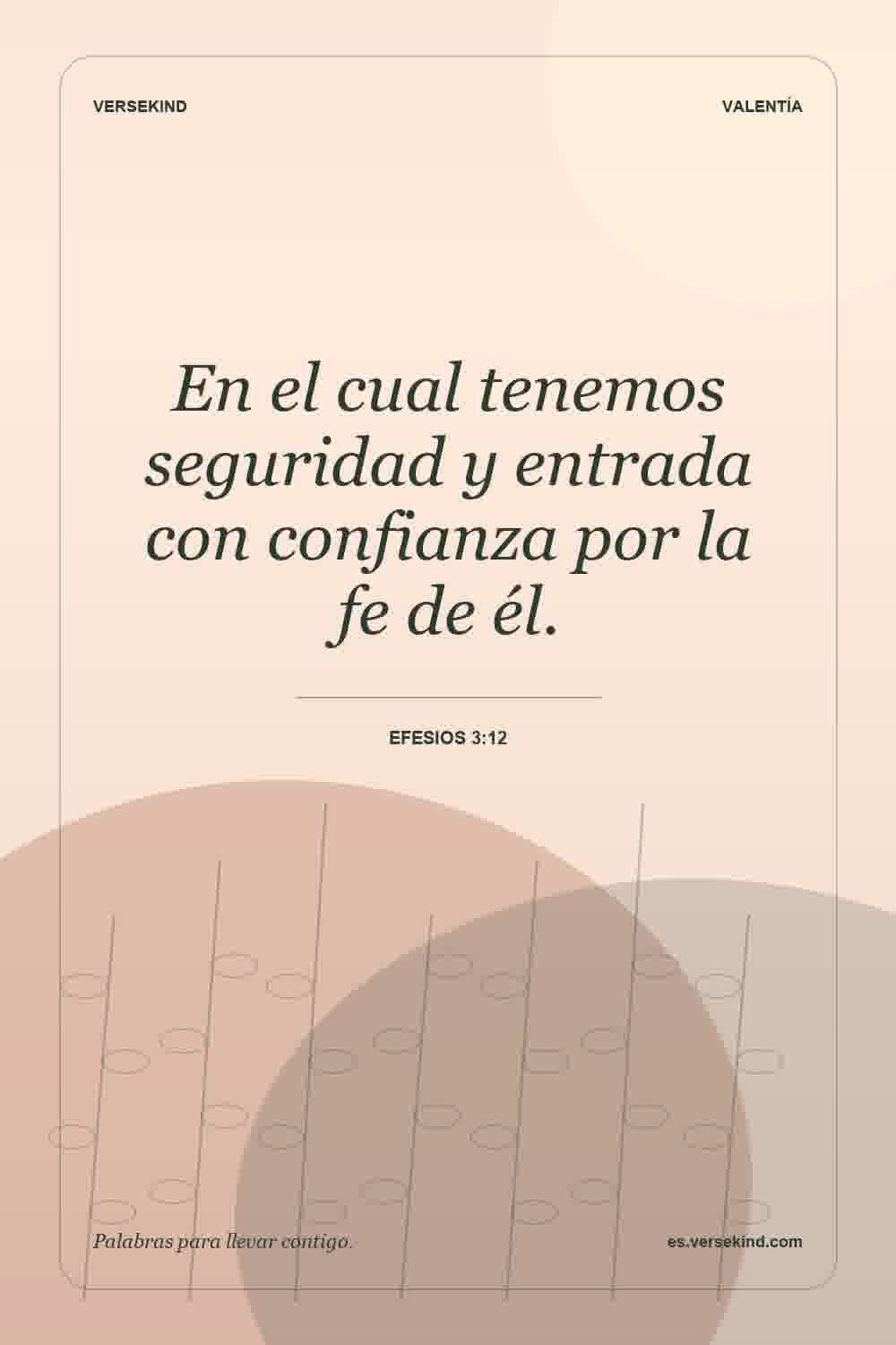 En el cual tenemos seguridad y entrada con confianza por la fe de él. — Efesios 3:12