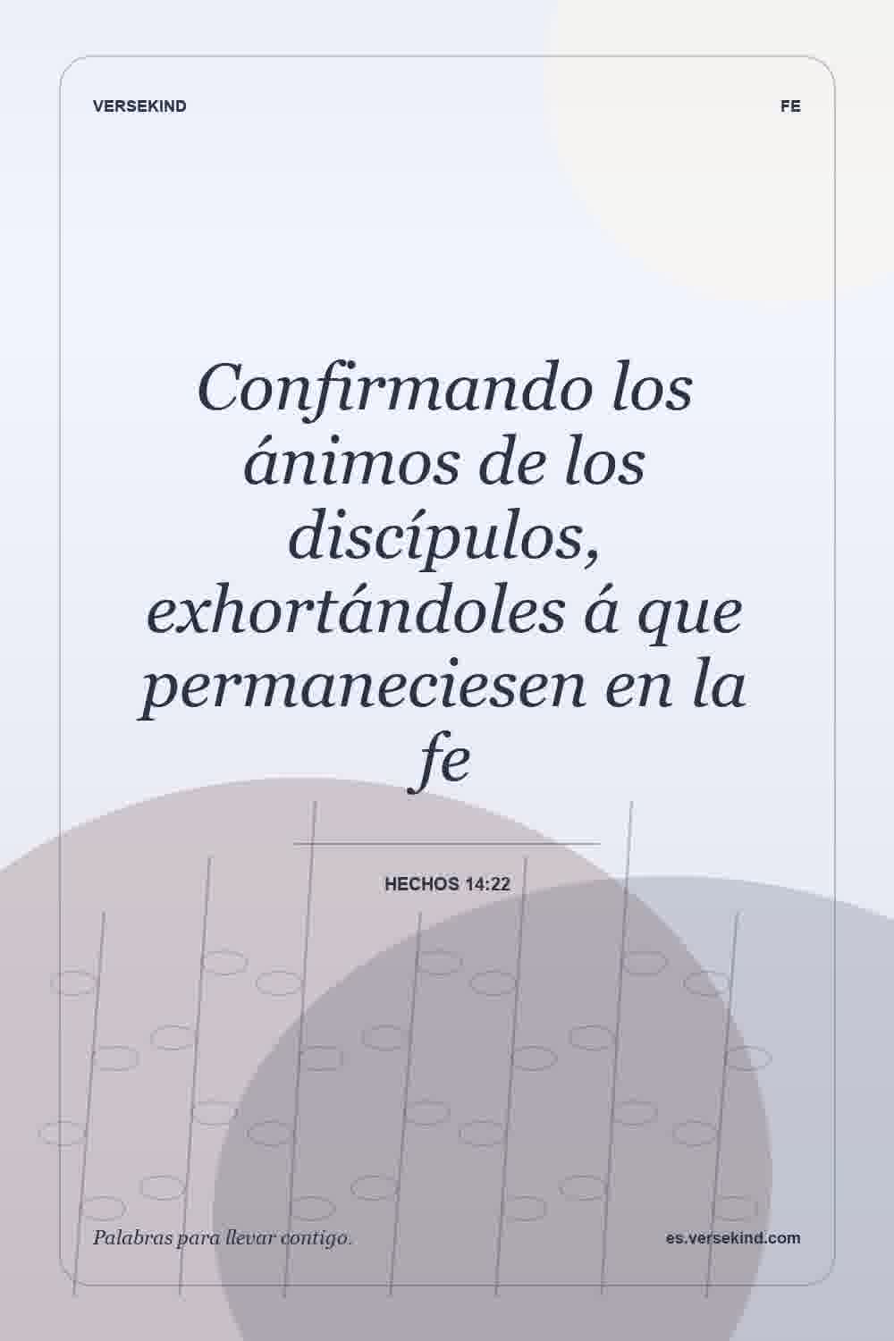 Confirmando los ánimos de los discípulos, exhortándoles á que permaneciesen en la fe — Hechos 14:22