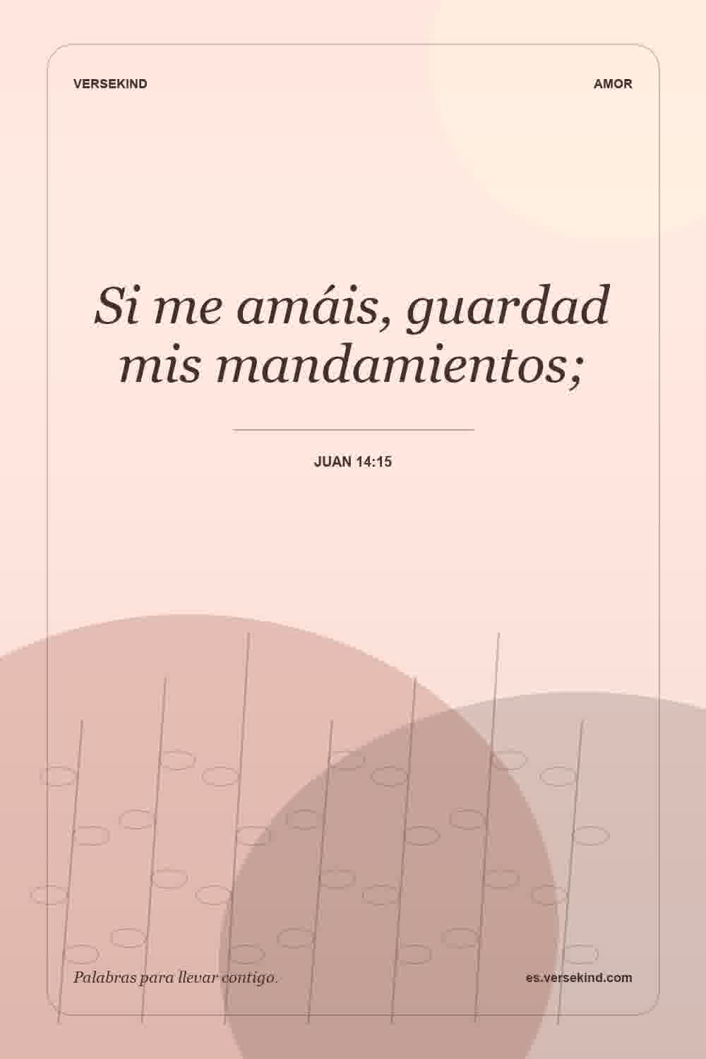 Si me amáis, guardad mis mandamientos; — Juan 14:15