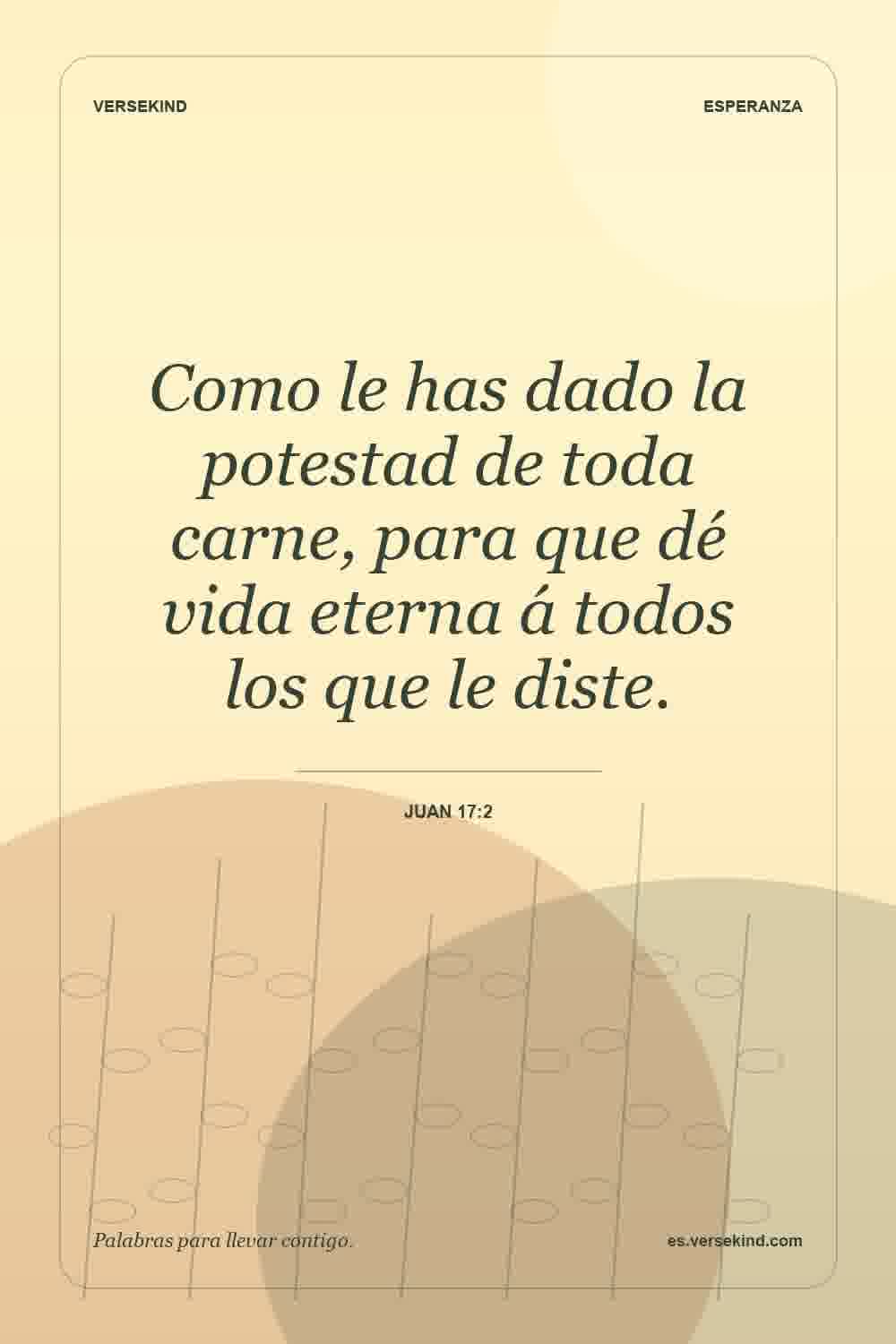 Como le has dado la potestad de toda carne, para que dé vida eterna á todos los que le diste. — Juan 17:2