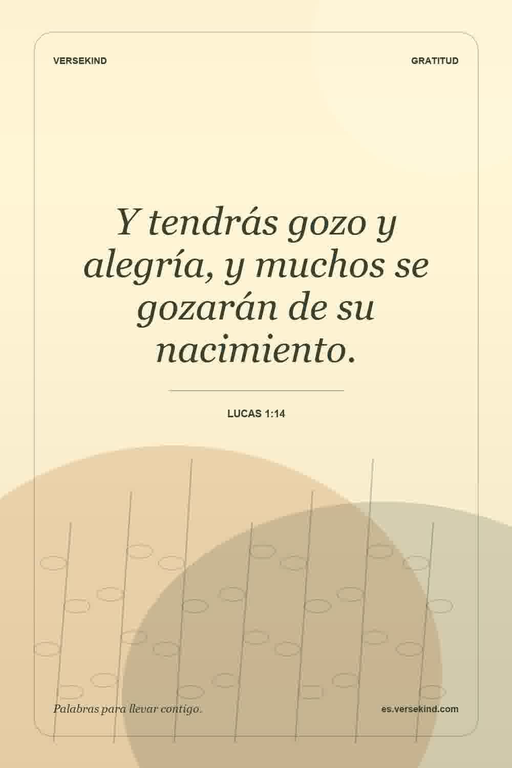 Y tendrás gozo y alegría, y muchos se gozarán de su nacimiento. — Lucas 1:14