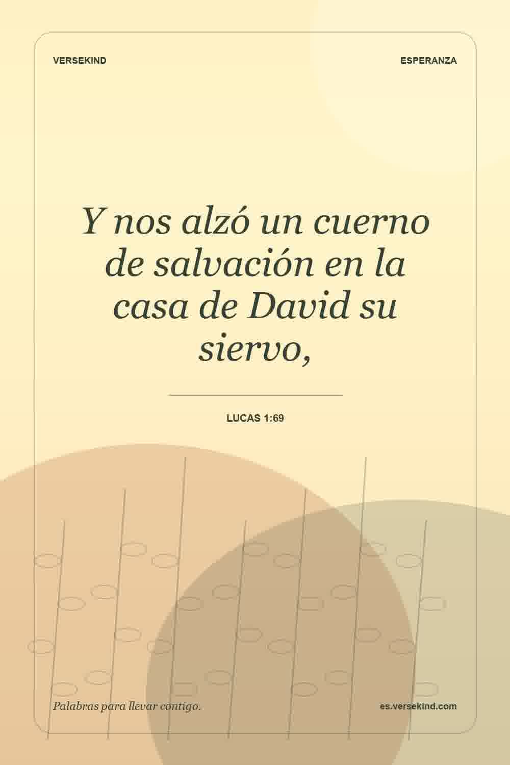 Y nos alzó un cuerno de salvación en la casa de David su siervo, — Lucas 1:69