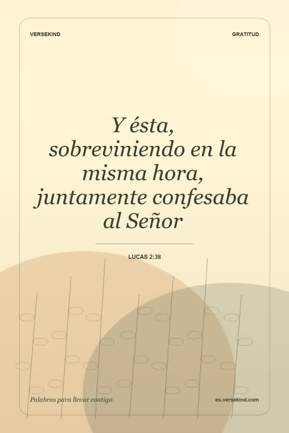 Y ésta, sobreviniendo en la misma hora, juntamente confesaba al Señor — Lucas 2:38