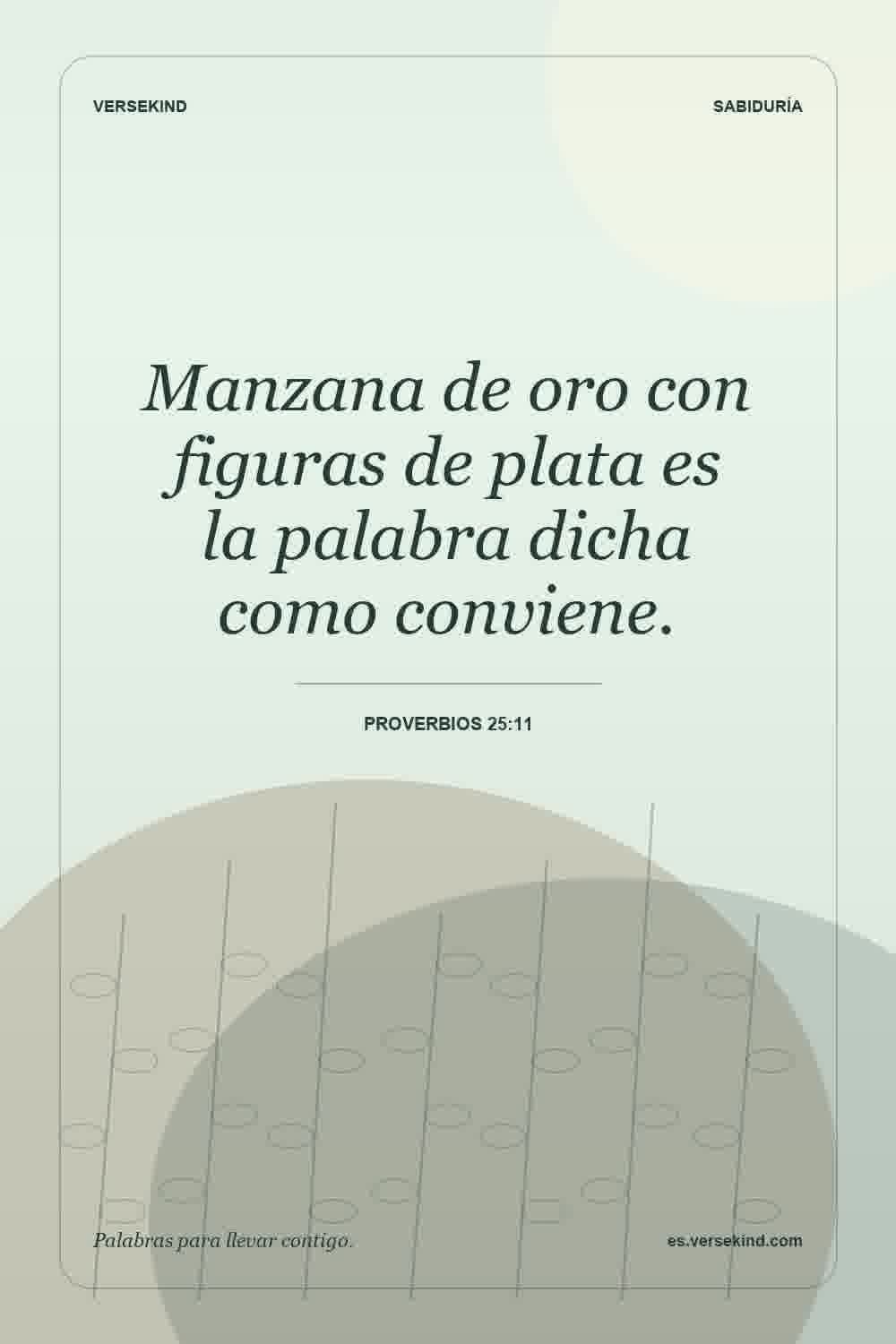 Manzana de oro con figuras de plata es la palabra dicha como conviene. — Proverbios 25:11