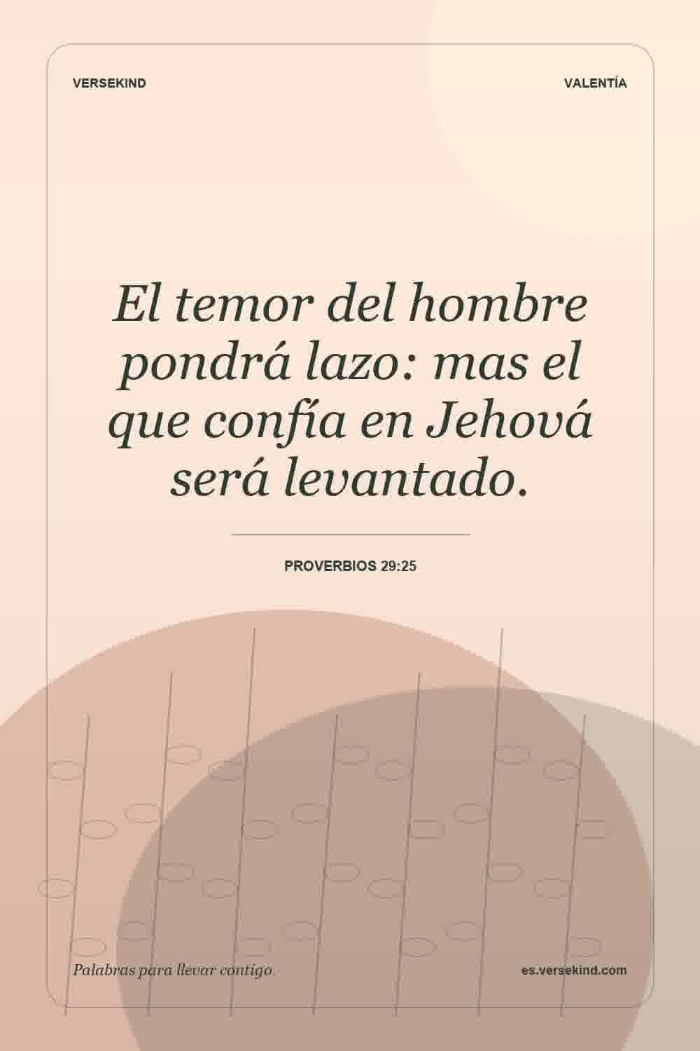 El temor del hombre pondrá lazo: mas el que confía en Jehová será levantado. — Proverbios 29:25