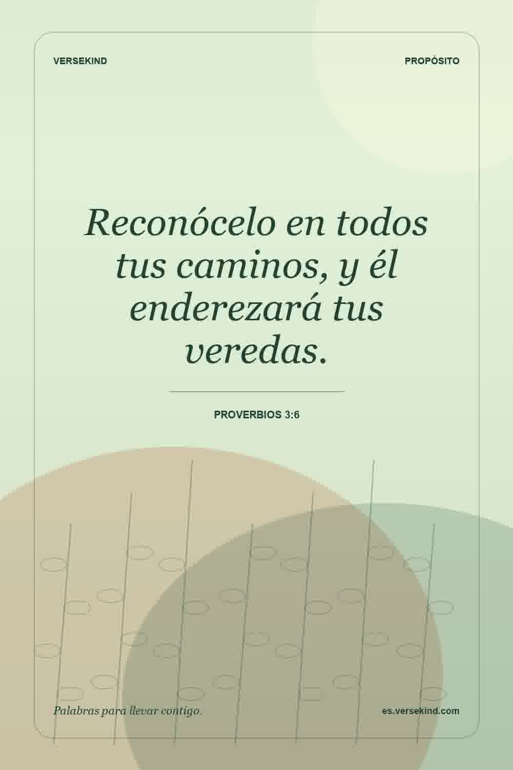 Reconócelo en todos tus caminos, y él enderezará tus veredas. — Proverbios 3:6