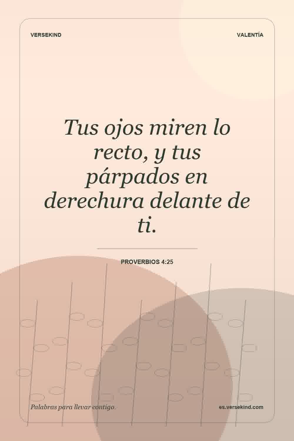 Tus ojos miren lo recto, y tus párpados en derechura delante de ti. — Proverbios 4:25