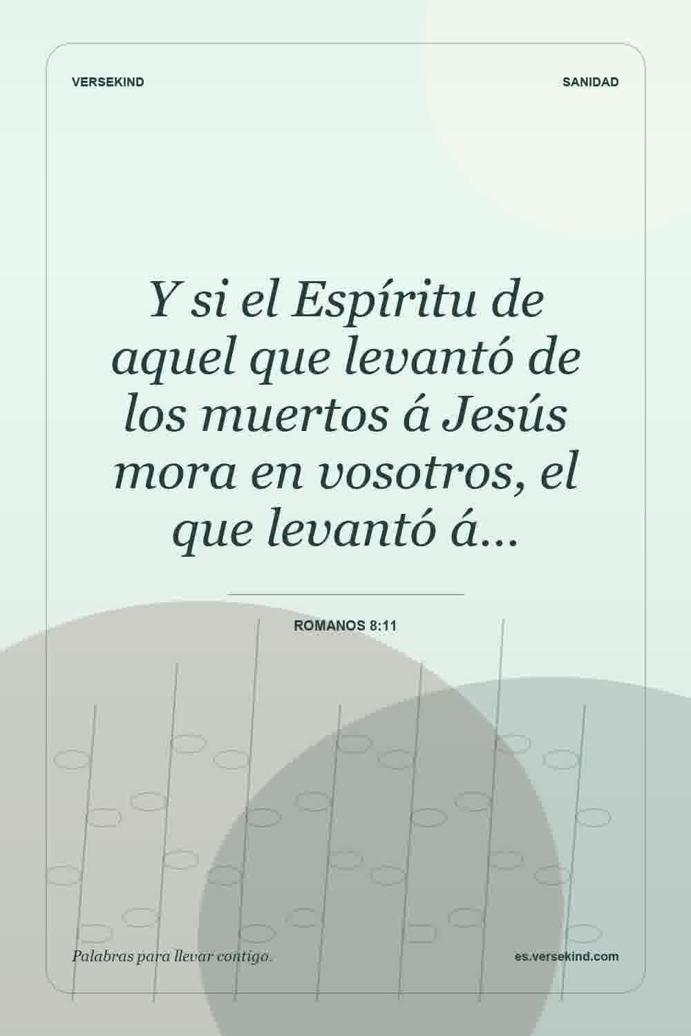 Y si el Espíritu de aquel que levantó de los muertos á Jesús mora en vosotros, el que levantó á… — Romanos 8:11
