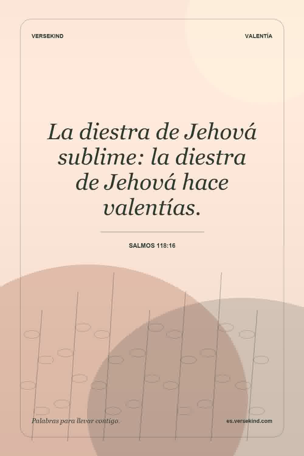 La diestra de Jehová sublime: la diestra de Jehová hace valentías. — Salmos 118:16