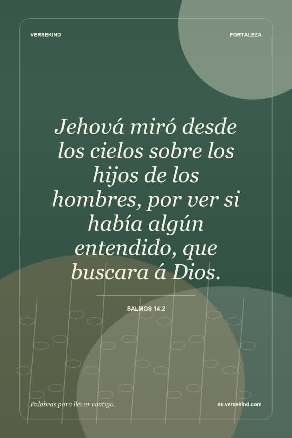 Jehová miró desde los cielos sobre los hijos de los hombres, por ver si había algún entendido, que buscara á Dios. — Salmos 14:2