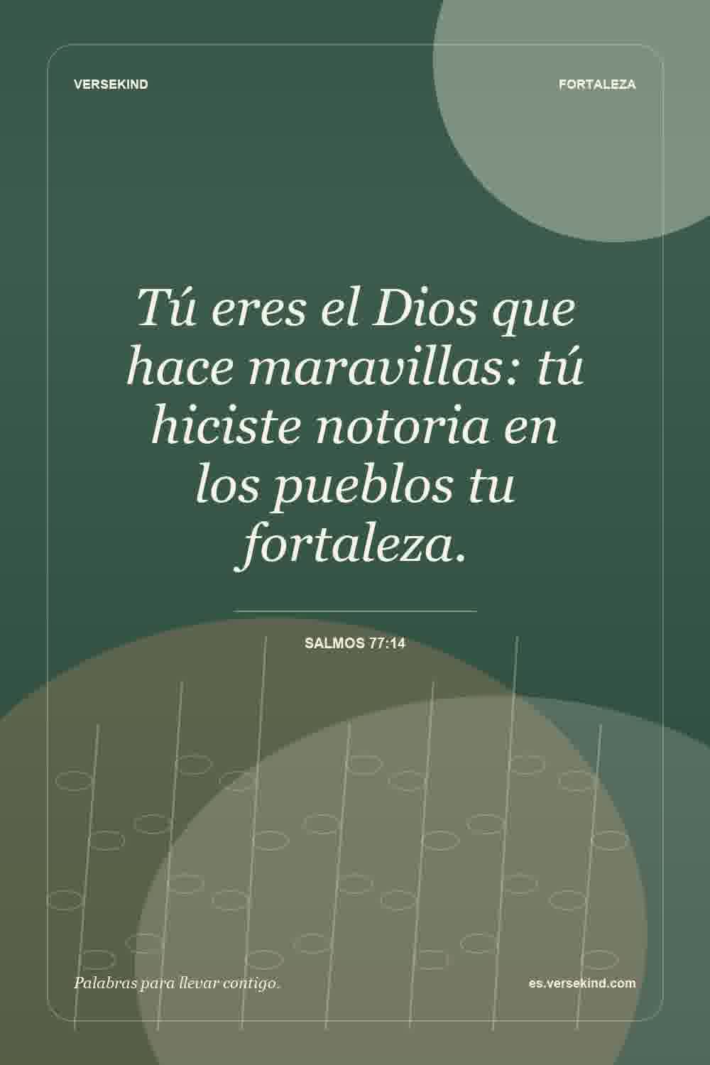Tú eres el Dios que hace maravillas: tú hiciste notoria en los pueblos tu fortaleza. — Salmos 77:14