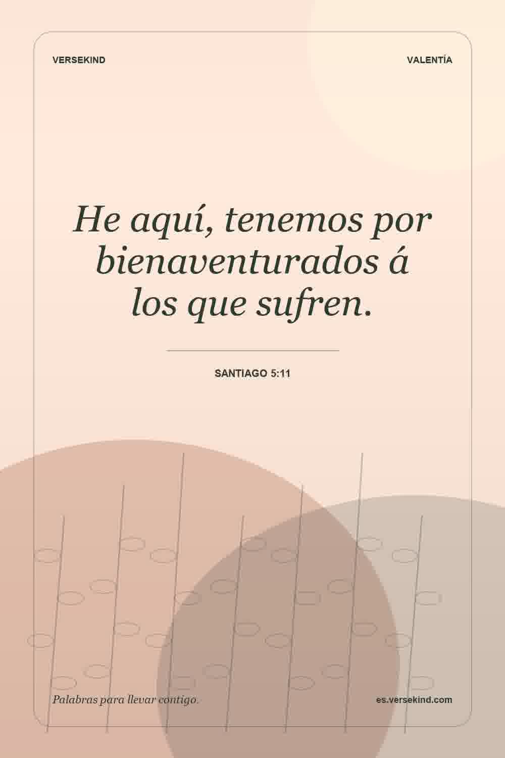 He aquí, tenemos por bienaventurados á los que sufren. — Santiago 5:11